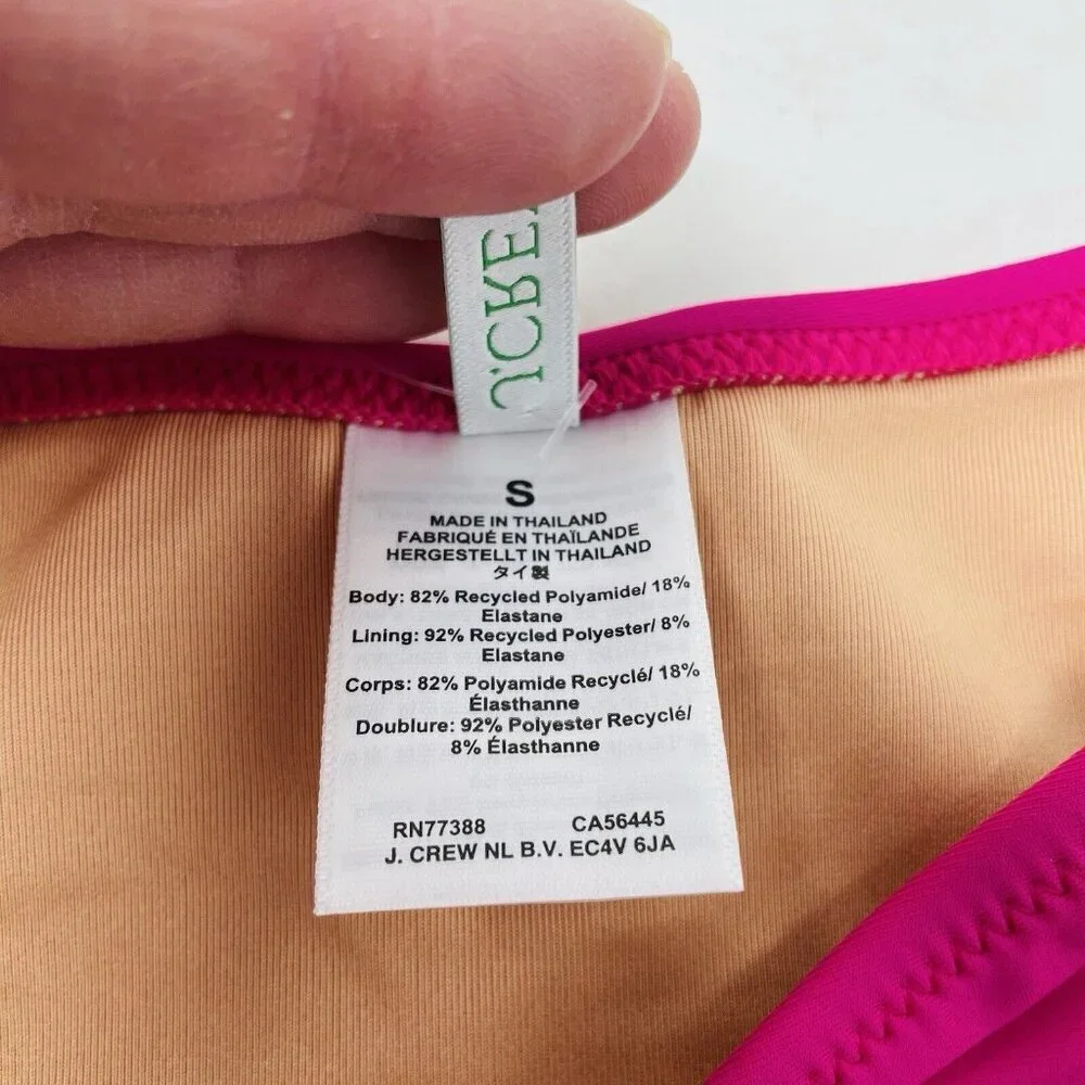 J Crew Size Small Heritage 1989 High-Leg Bikini Bottom Magenta Orchid $49 2744‎